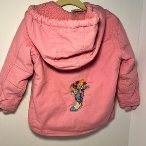 Toddlers 2t Carhartt Winter Coat Pink Boot and Floral Embroidery Sherpa Lined